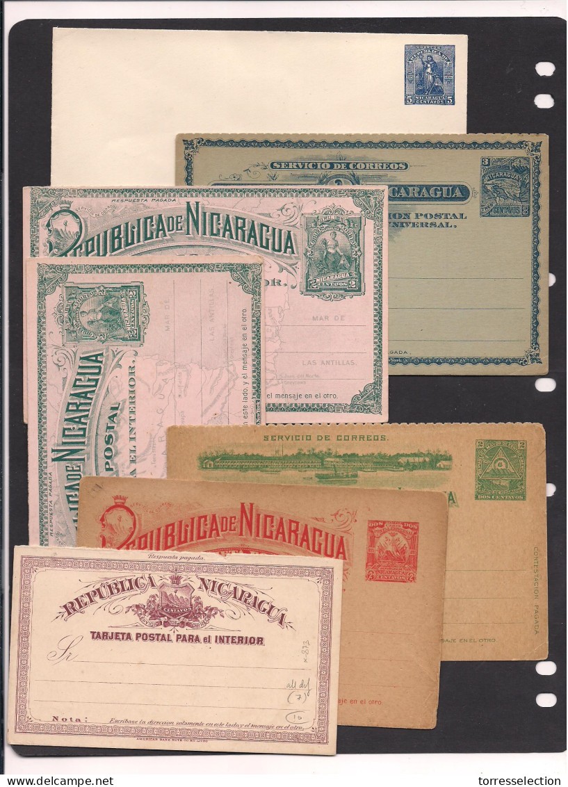 NICARAGUA. Nicaragua - Cover - C.1880s 7 Diff Early Stats Cads And Envelopes, Opportunity. Easy Deal. XSALE. - Nicaragua