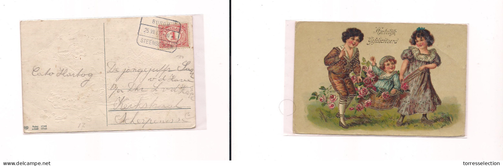 NETHERLANDS. Netherlands - Cover -  1917 Tpo Burgh To Steenbergen Fkd Card. Easy Deal. XSALE. - Autres & Non Classés