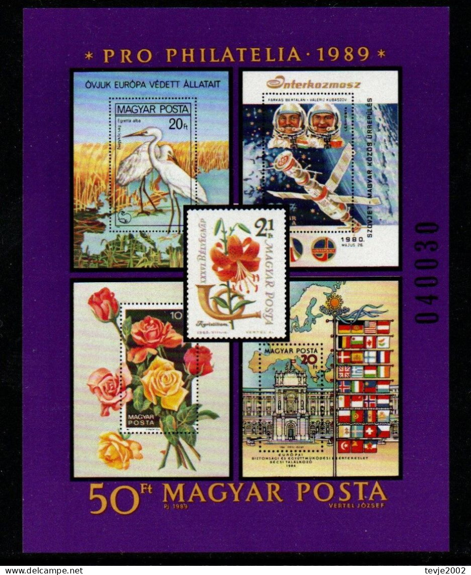Ungarn 1989 - Mi.Nr. Block 207 - Postfrisch MNH - Blocks & Kleinbögen