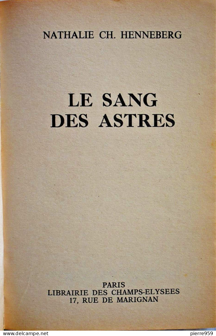 Le Sang Des Astres - Nathalie Ch. Henneberg - Le Masque Fantastique