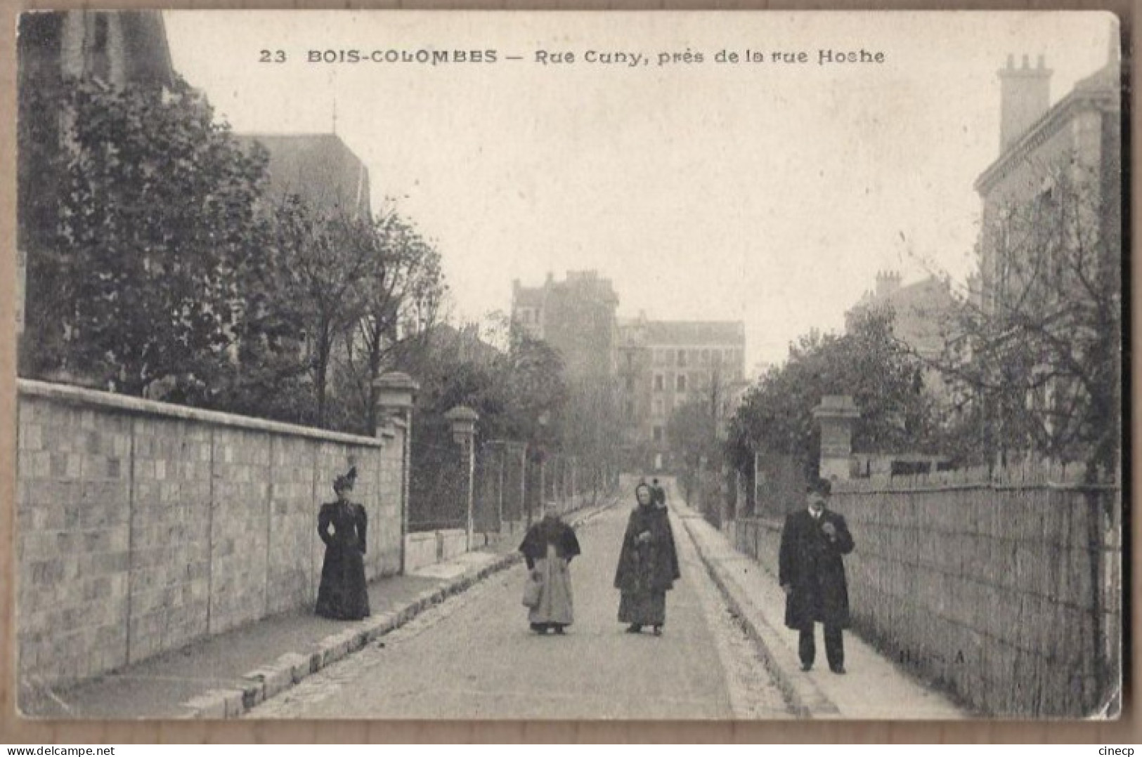CPA 92 - BOIS COLOMBES - Rue Cuny , Près De La Rue Hoche - TB PLAN ANIMATION Petite Rue Pavillons - Autres & Non Classés