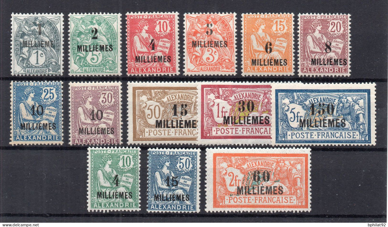 !!! ALEXANDRIE, SERIES DE 1921 N°50A/60 ET 61/63 NEUVES * - Ungebraucht