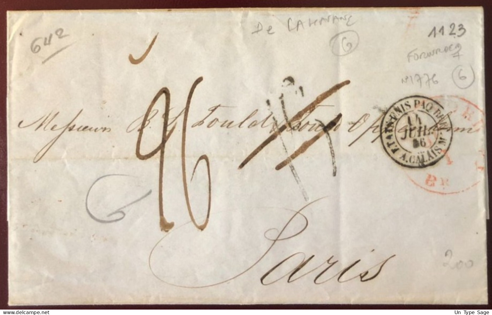 Etats-Unis, Achemineur New-York Sur Lettre De La Havane, Cuba 22.6.1856 Pour La France - (B1357) - Marcofilie