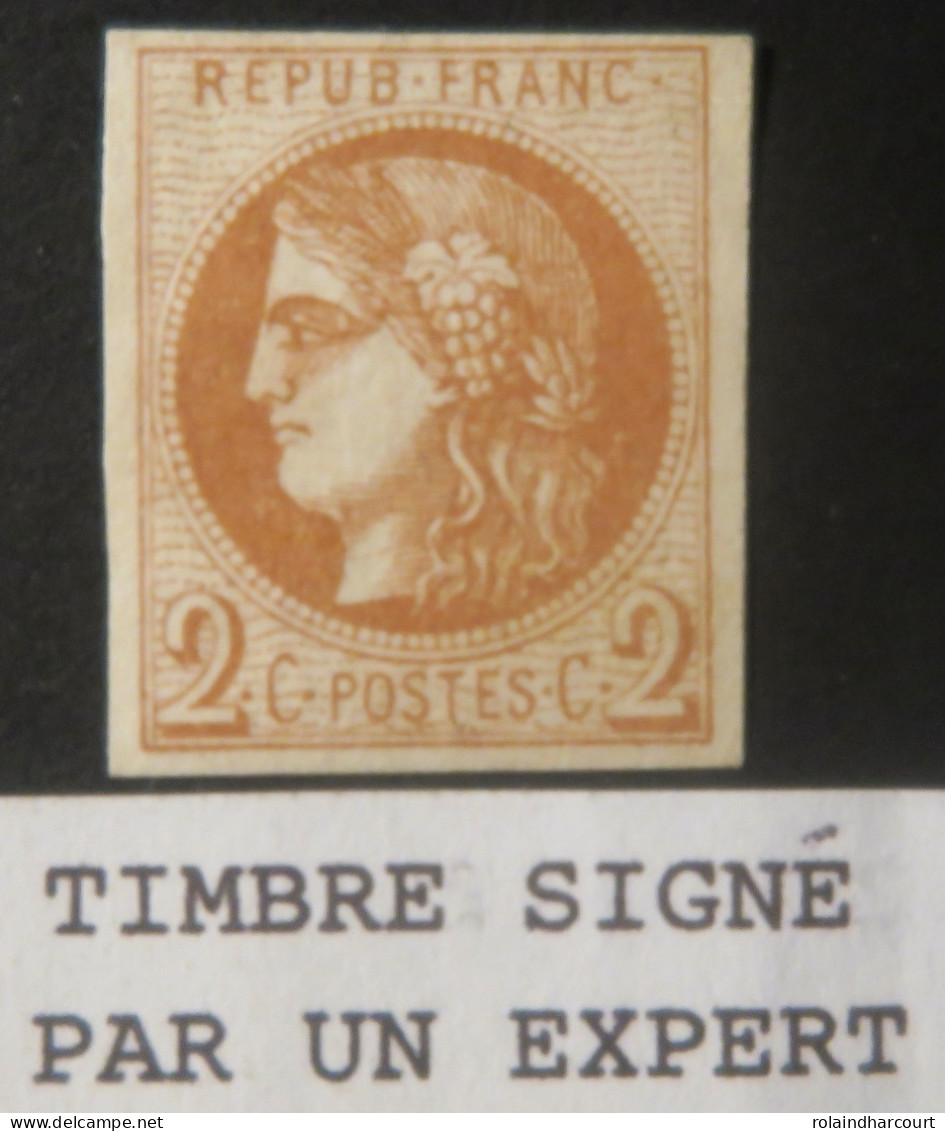 X1155 - CERES / EMISSION DE BORDEAUX N°40B NEUF(*) - Signé CALVES Expert - Cote (2024) : 180,00 € - 1870 Bordeaux Printing