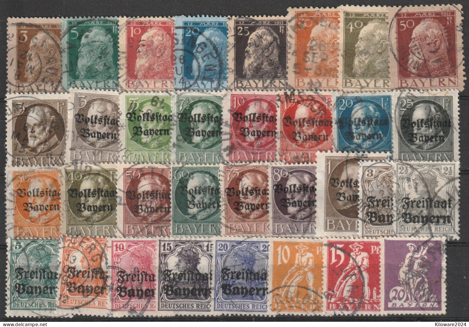 Altd.- Bayern: Lot Mit Versch. Werten,  Gestempelt.  (004) - Lots & Kiloware (mixtures) - Max. 999 Stamps