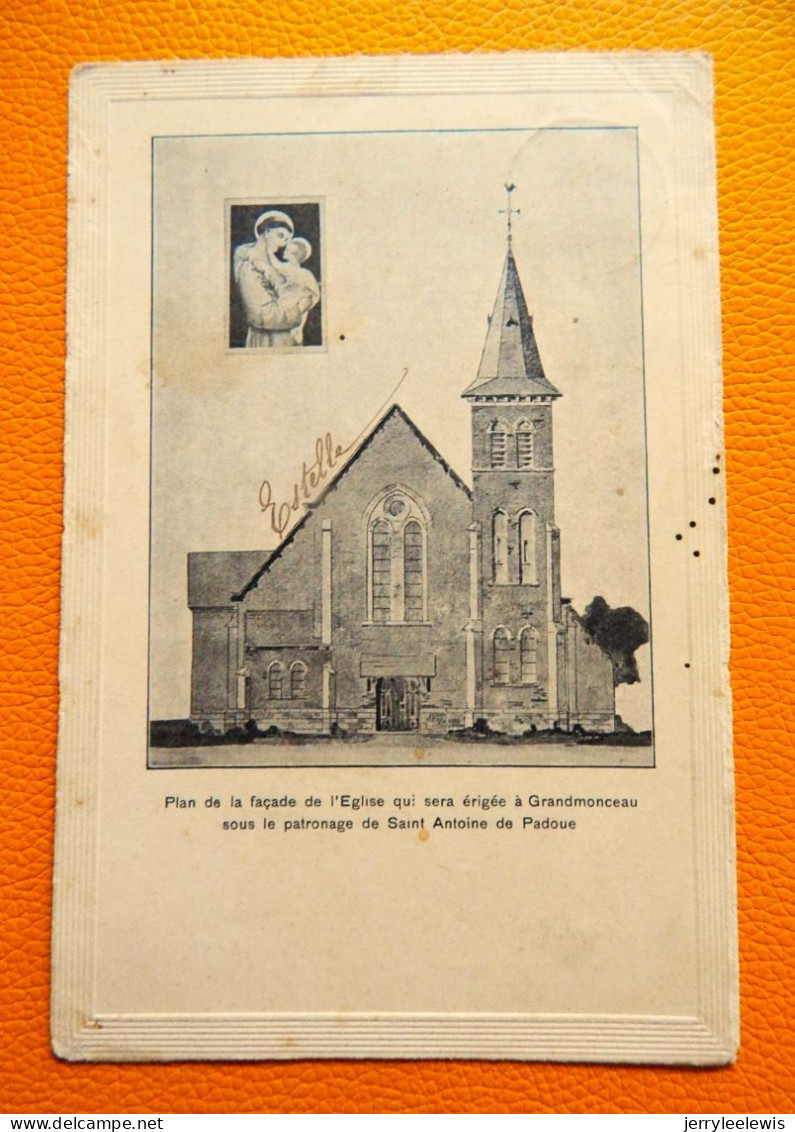 ELLEZELLES  - Plan De La Façade De L'Eglise St Antoine De Padoue  Qui Sera érigée à Grand-Monceau -  1905 - Ellezelles