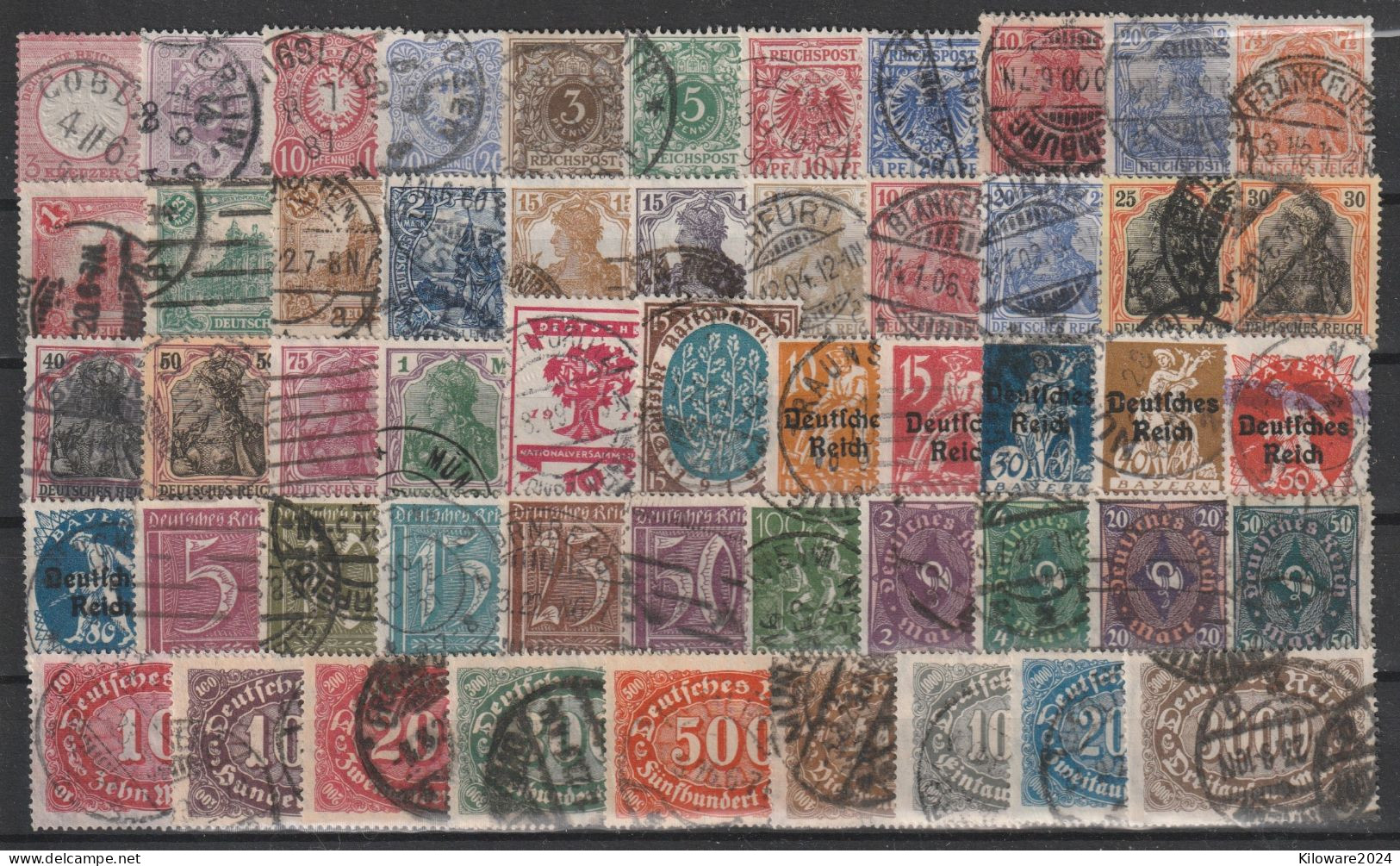 Deutsches Reich: 1872-1923, Lot Mit Versch. Werten,  Gestempelt.  (009) - Lots & Kiloware (mixtures) - Max. 999 Stamps