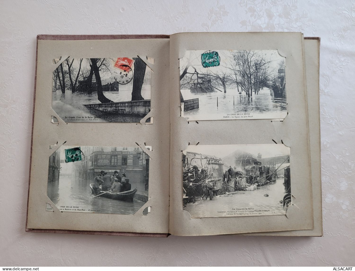 Album Avec Environs 95 Cartes Sur L'innondation , Paris Et Banlieue , Dont Cartes Photos , Animées - Sets And Collections