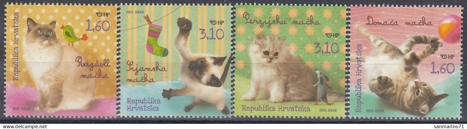 CROATIA 1021-1024,unused - Domestic Cats
