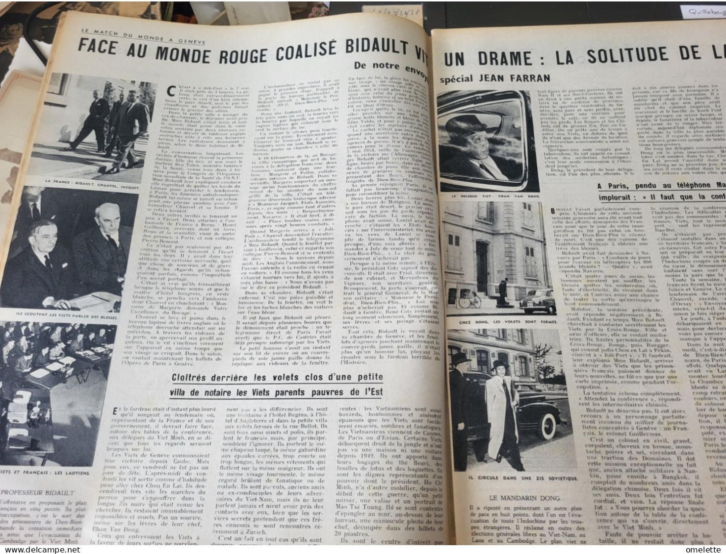 MATCH 54/DIEN BIEN PHU DE CASTRIES LALANDE /BIDAULT/OTERO /MGR FELTIN/BARDOT/BANNISTER/MANIFESTATION PARACHUTISTES/MOSE - Informations Générales