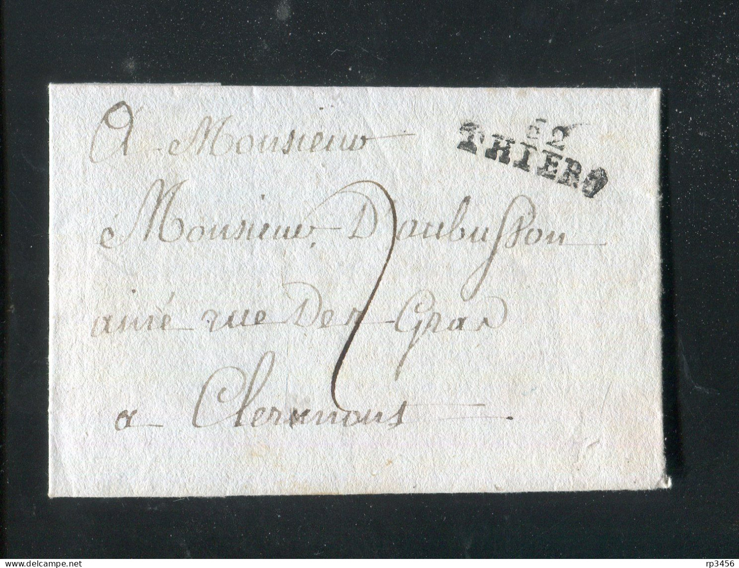 "FRANKREICH" Vorphila-Brief Mit Klarem L2 "62 THIERS" (R1225) - 1801-1848: Précurseurs XIX