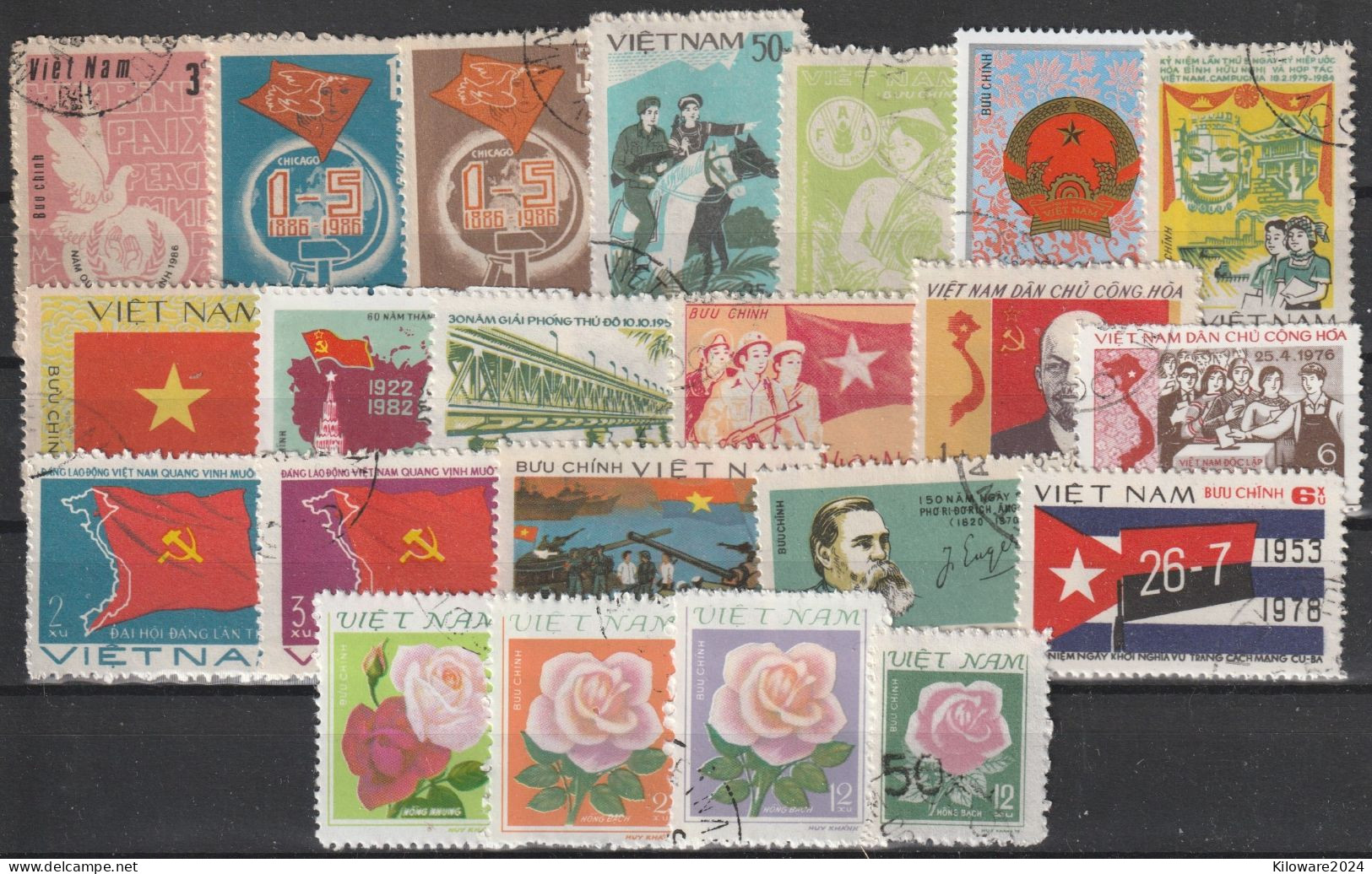 Vietnam:  Lot Mit  Versch. Werten,  Gestempelt.  (001) - Lots & Kiloware (mixtures) - Max. 999 Stamps