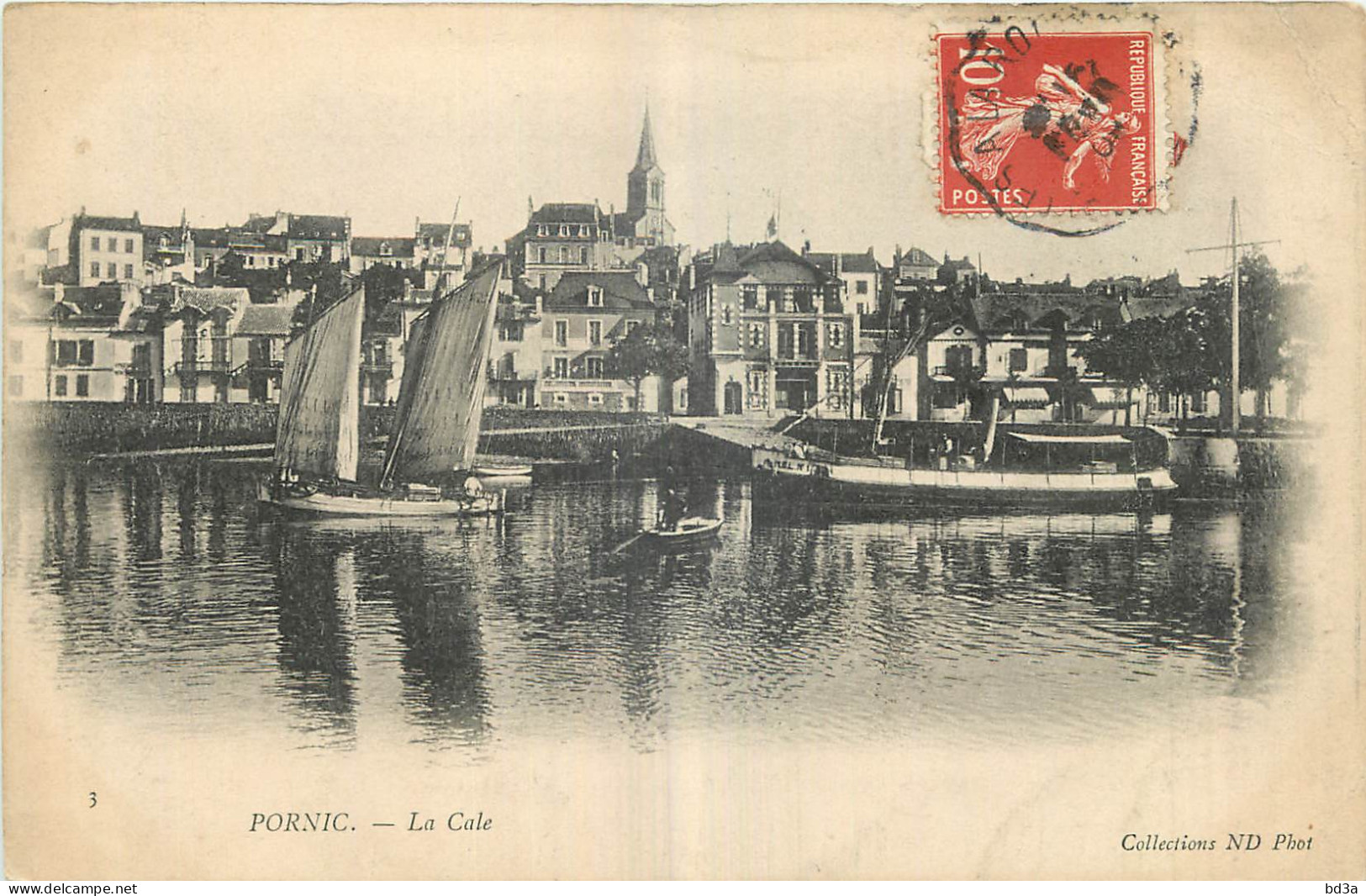 44 - PORNIC - LA CALE - CACHET CONVOYEUR - ND Phot. Ets Photographiques De Neurdein Frères Paris - 3 - Pornic