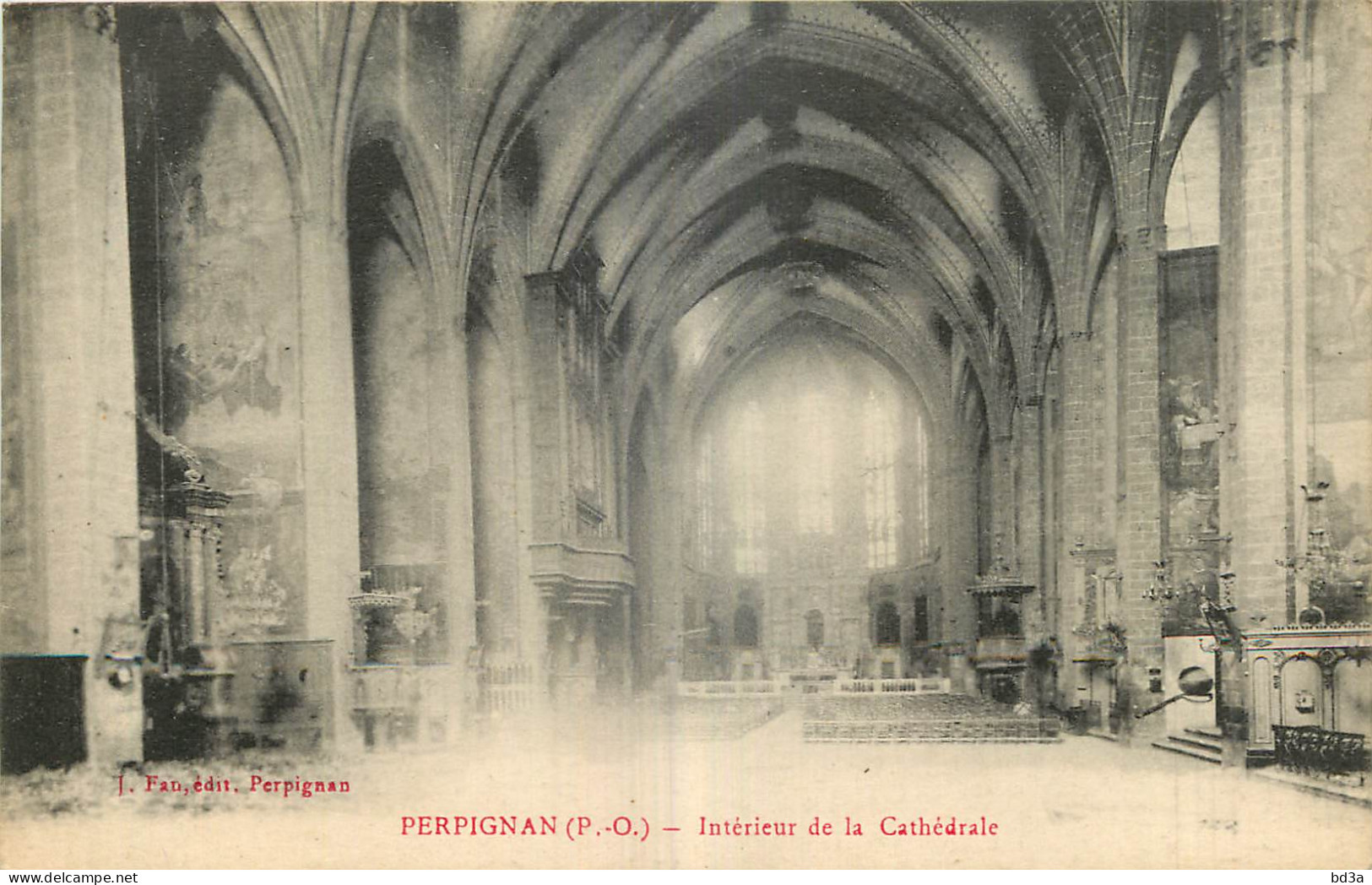 66 - PERPIGNAN - INTERIEUR DE LA CATHEDRALE - J. Fan édit. Perpignan - Perpignan