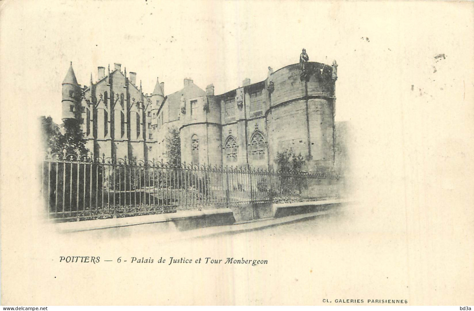 86 - POITIERS - PALAIS DE JUSTICE ET TOUR MONBERGEON - Cl. Galeries Parisiennes - 6 - Poitiers