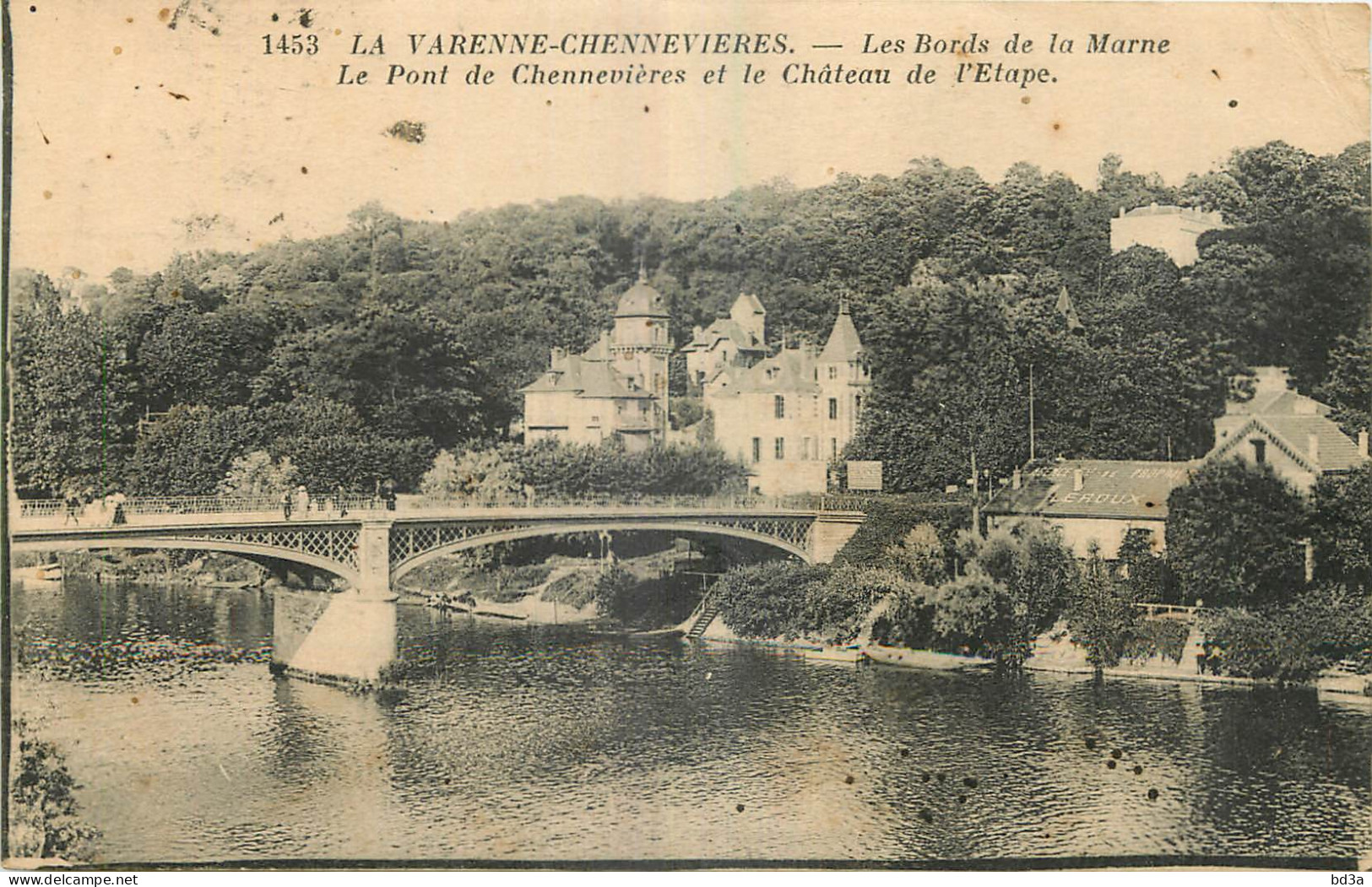 94 -LA VARENNE-CHENNEVIERES - LES BORDS DE LA MARNE - LE PONT DE CHENNEVIERES ET LE CHATEAU DE L'ETAPE - F. Testard-1453 - Chennevieres Sur Marne