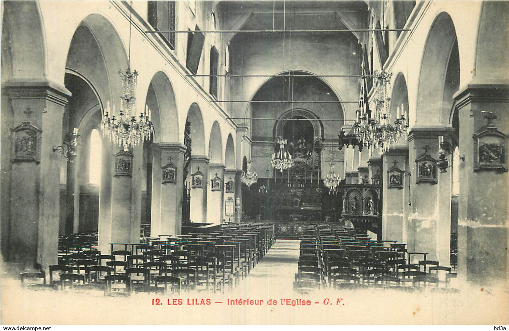 93 - LES LILAS - INTERIEUR DE L'EGLISE - G.F. Legand Et Francq - 12 - Les Lilas