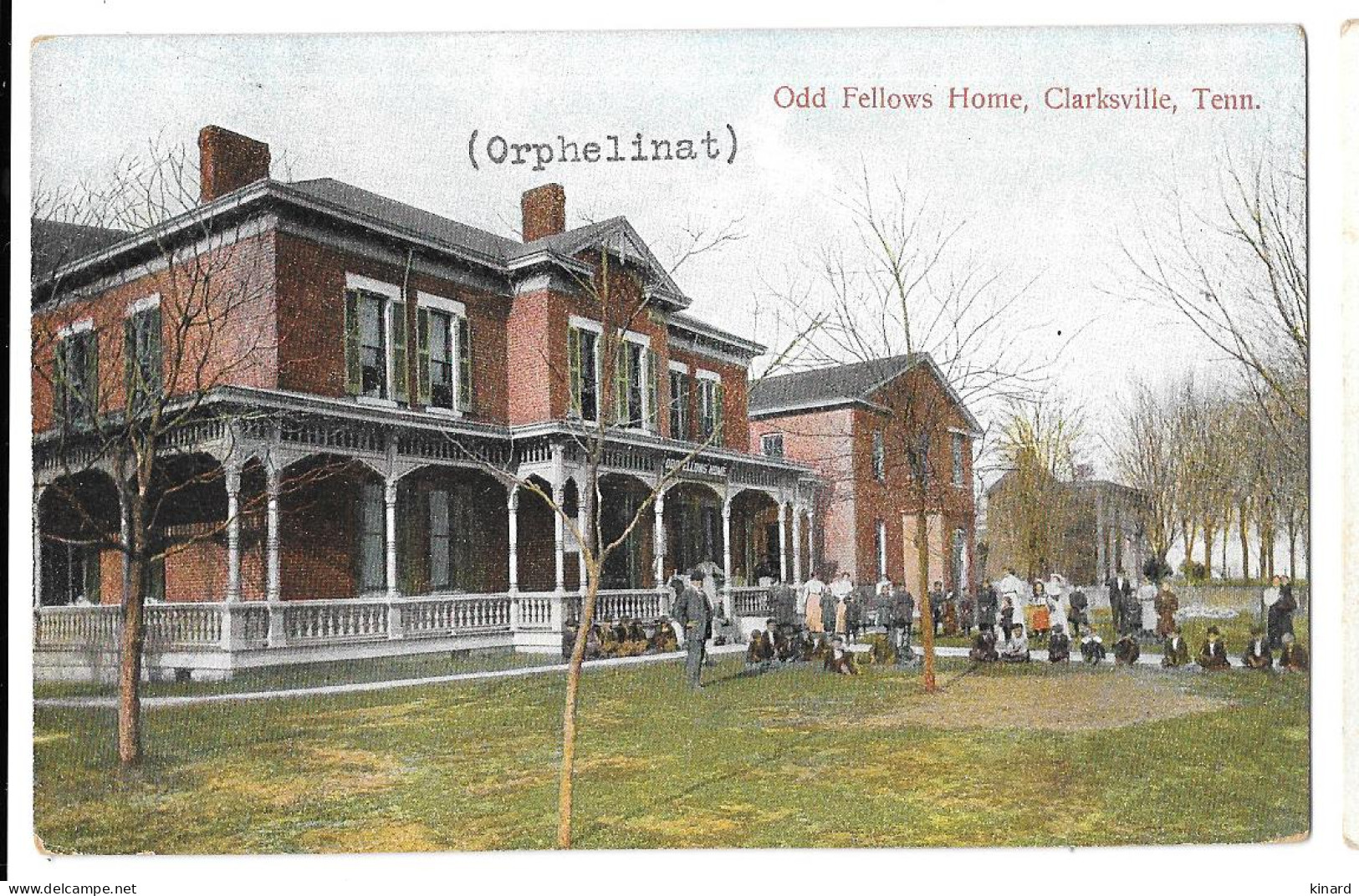  CPA  .  CLARKSVILLE .  ODD FELLOW HOME  . ORPHELINA . - Clarksville