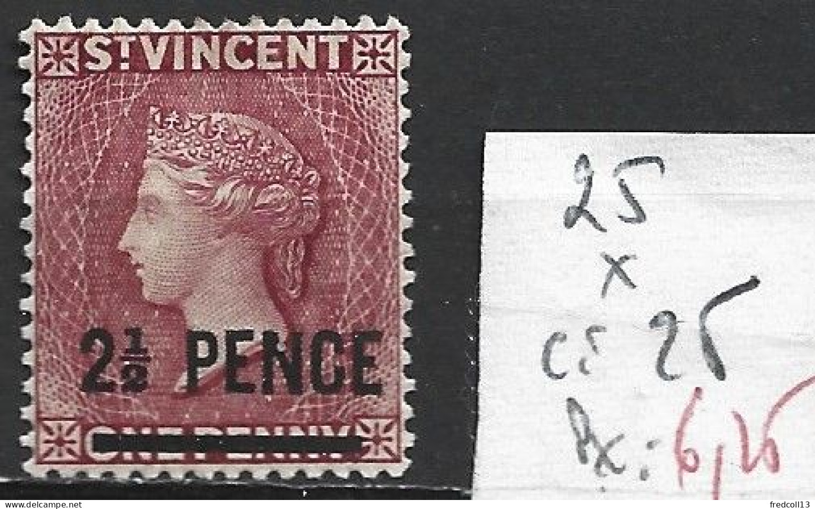 SAINT-VINCENT 25 * Côte 25 € - St.Vincent (...-1979)