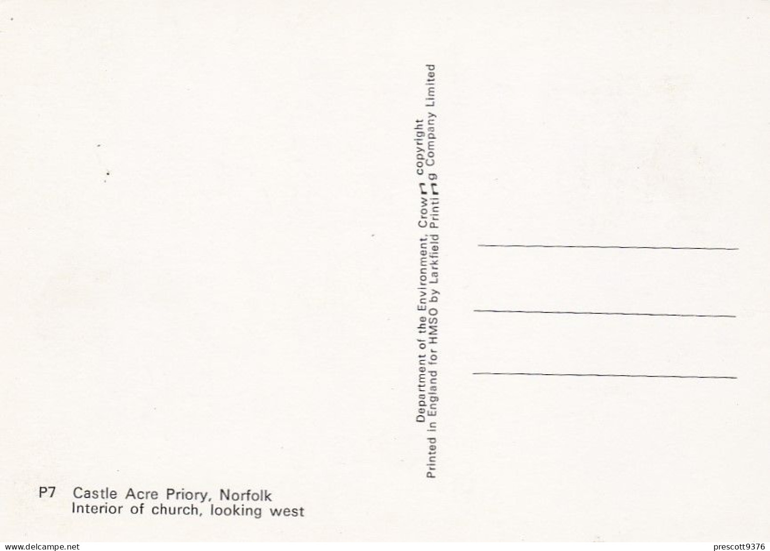 Castle Acre Priory - Norfolk - Unused  Postcard -  -N2 - Norwich