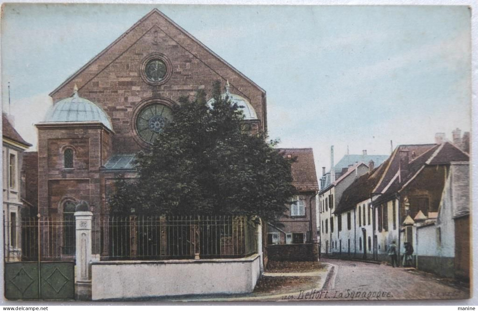 Belfort. La Synagogue - Rare CPA Colorisée - Belfort - Ville