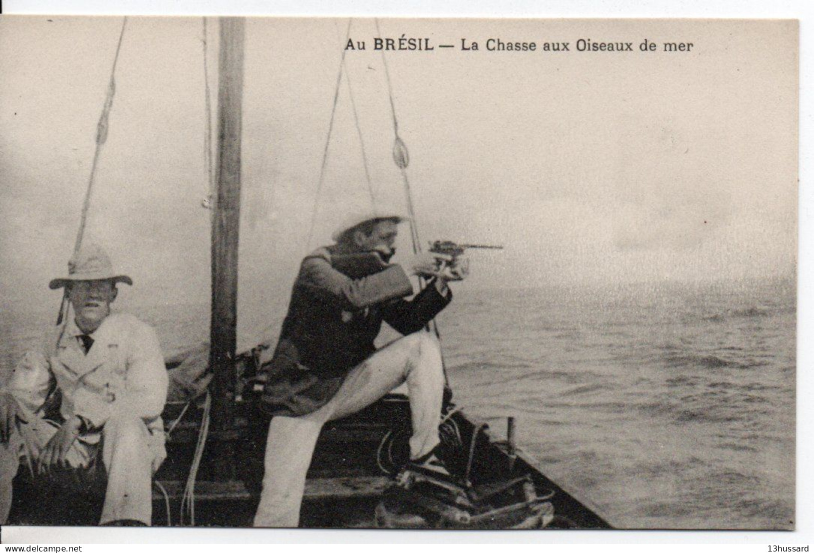 Carte Postale Ancienne Brésil - La Chasse Aux Oiseaux De Mer - Pistolet à Crosse - Altri & Non Classificati