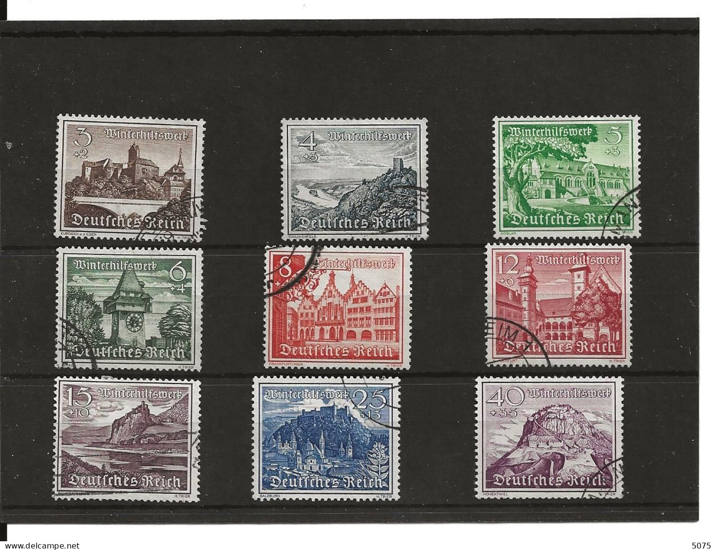 1939 Yv654-662 Série Obl - Used Stamps