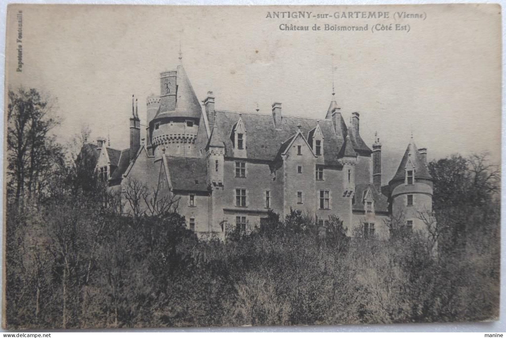 ANTIGNY-sur-GARTEMPE (Vienne) Château De Boismorand (Côté Est) - CPA 1918 - Other & Unclassified