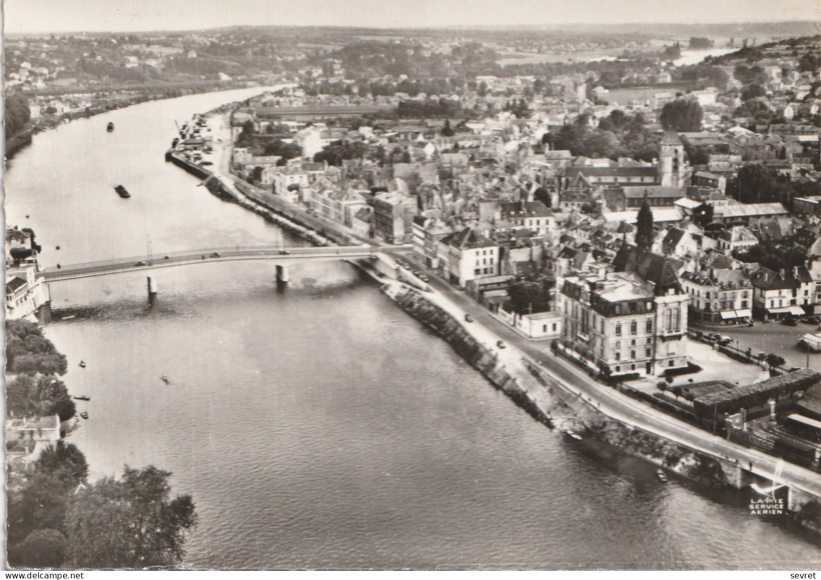 CORBEIL-ESSONNES .- EN AVION AU-DESSUS DE.... Le Nouveau Pont - Corbeil Essonnes