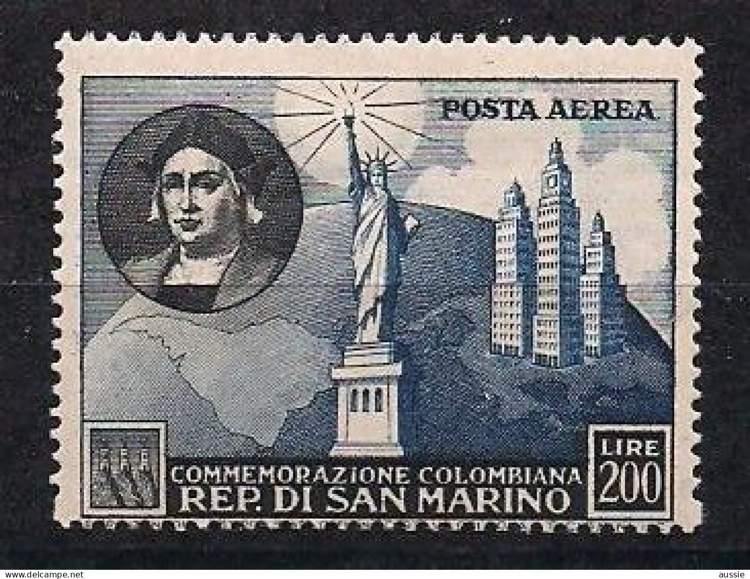Saint-Marin San Marino 1952 Yvertn° LP PA 90 *** MNH Cote 70 € Christoph Colomb Columbus - Corréo Aéreo