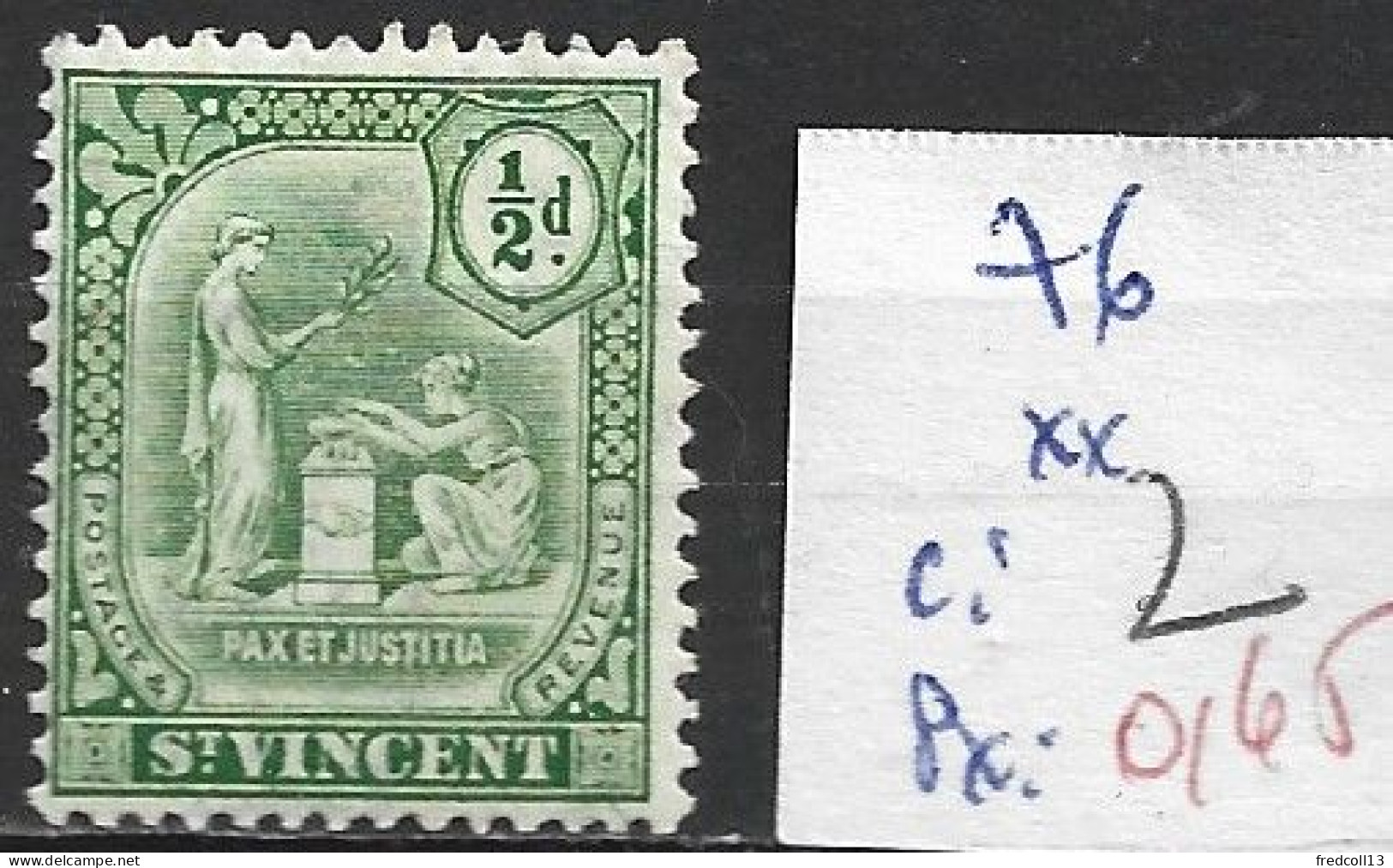 SAINT-VINCENT 76 ** Côte 2 € - St.Vincent (...-1979)