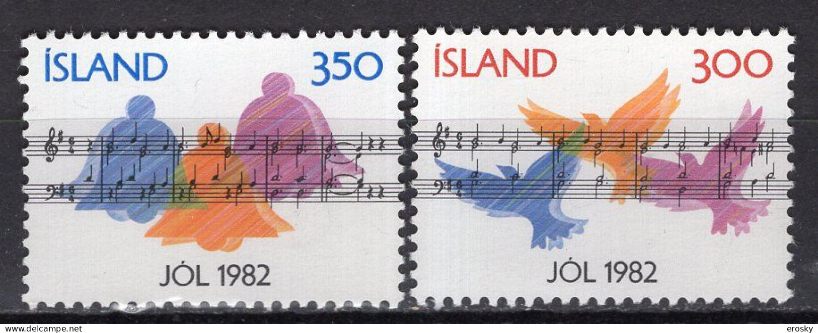 Q1294 - ISLANDE ICELAND Yv N°543/44 ** NOEL MUSIQUE - Unused Stamps