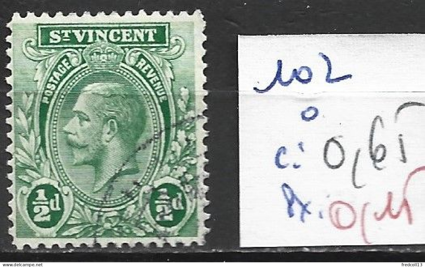 SAINT-VINCENT 102 Oblitéré Côte 0.65 € - St.Vincent (...-1979)
