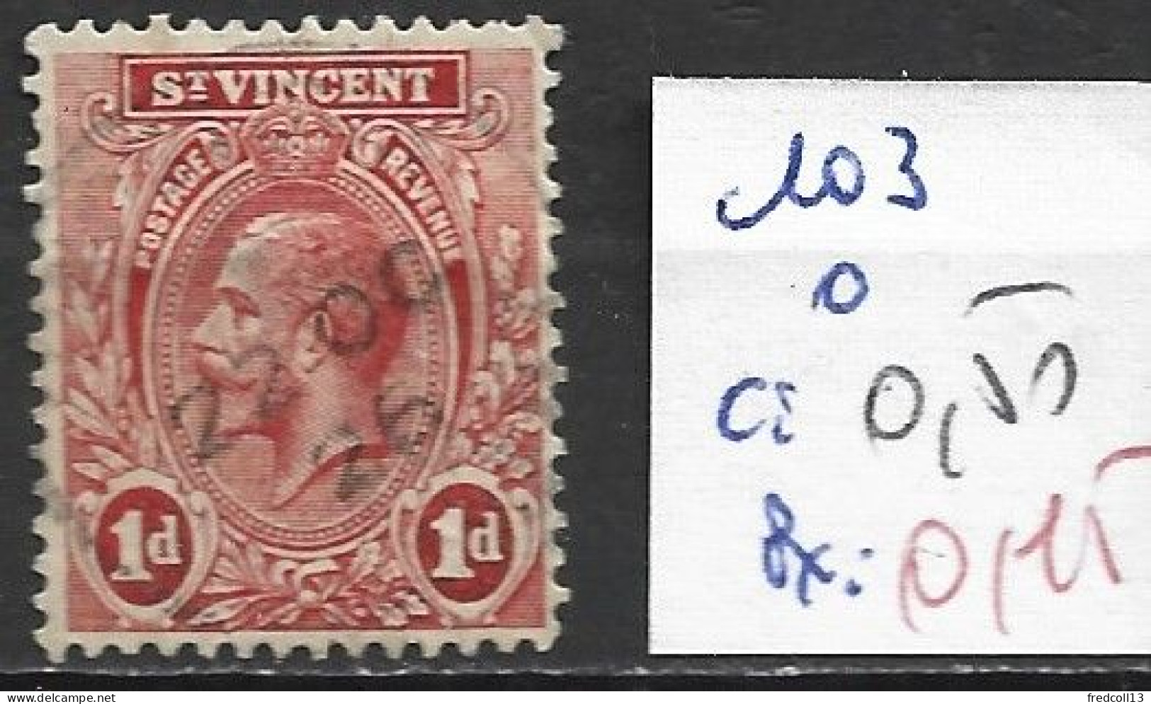 SAINT-VINCENT 103 Oblitéré Côte 0.50 € - St.Vincent (...-1979)