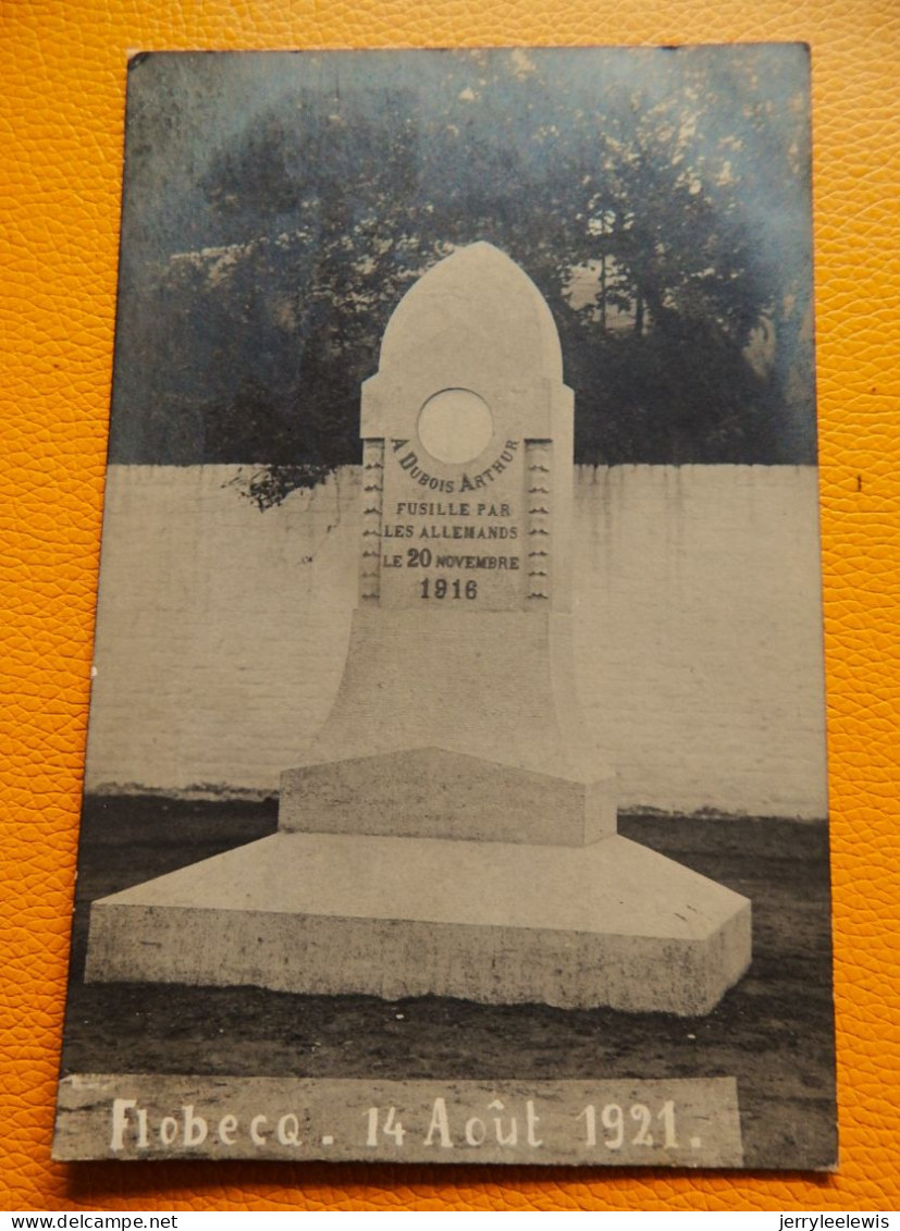 FLOBECQ  -  Monument Arthur Dubois  - 1921 - Flobecq - Vloesberg