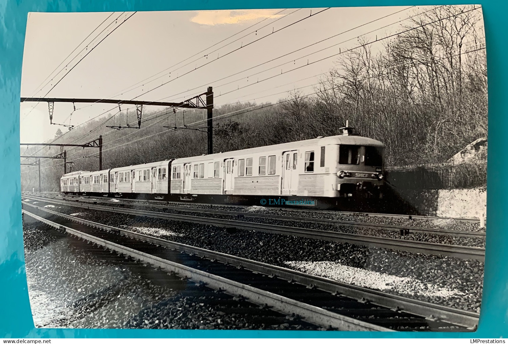 Photo Automotrice SNCF Z 5444 Banlieue Paris Sud Ouest SO France Locomotive Train Chemin Fer Motrice Inox Z5300 5300 - Treinen