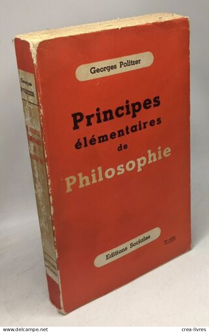 Principes élémentaires De Philosophie - Psychologie/Philosophie