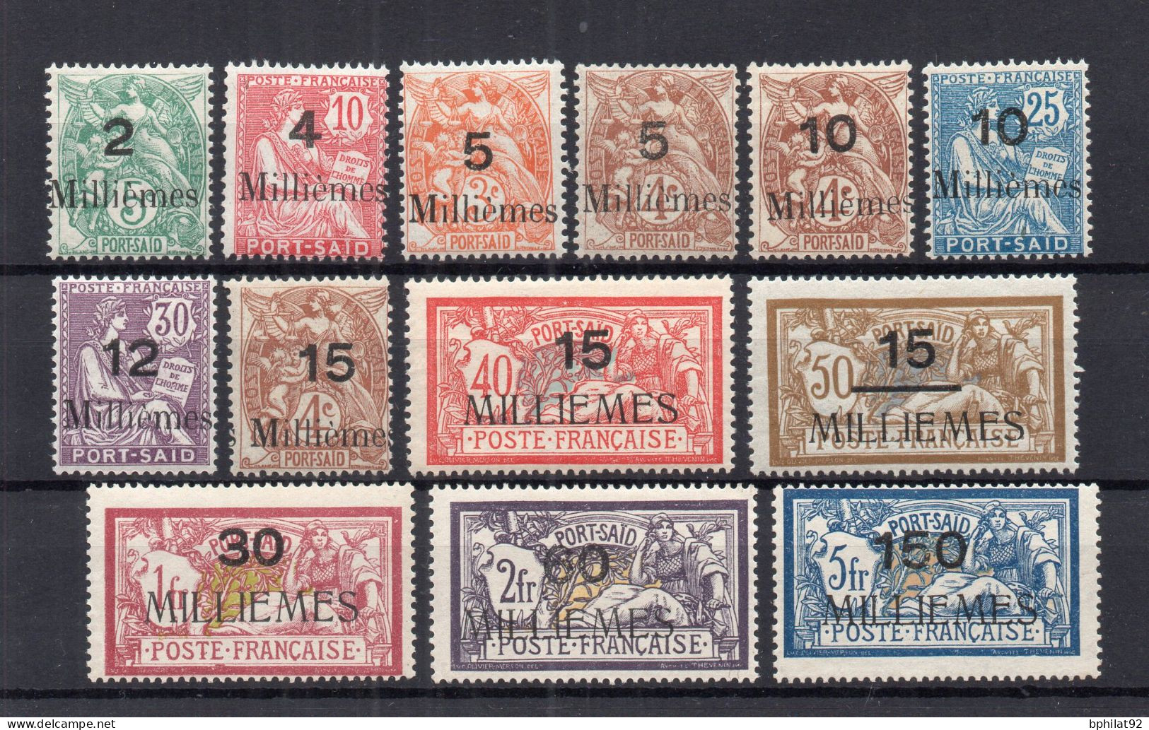 !!! PORT SAID, SERIE N°36/48 NEUVE * - Unused Stamps