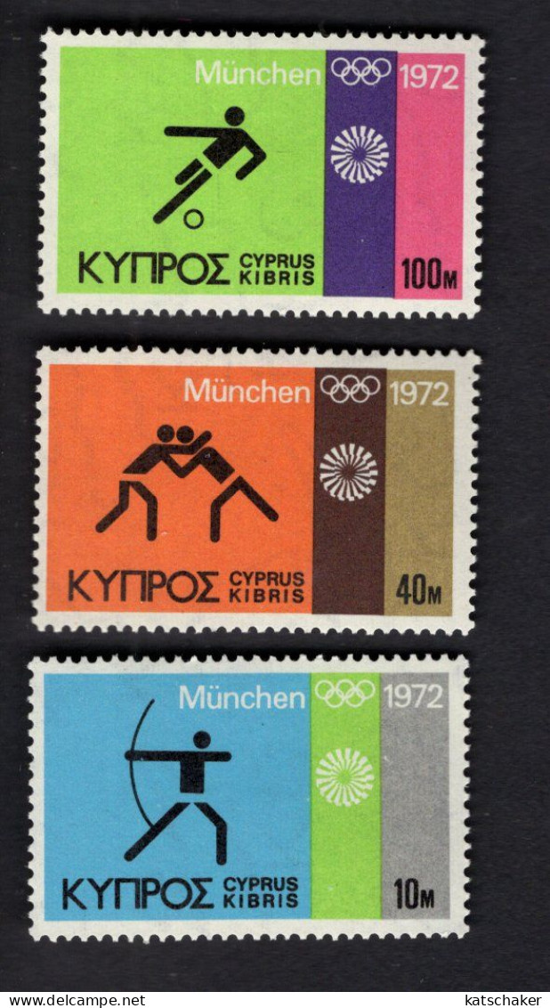 2024613128 1972 SCOTT 383 385 (XX) POSTFRIS MINT NEVER HINGED - 20TH OLYMPIC GAMES MUNICH - Neufs