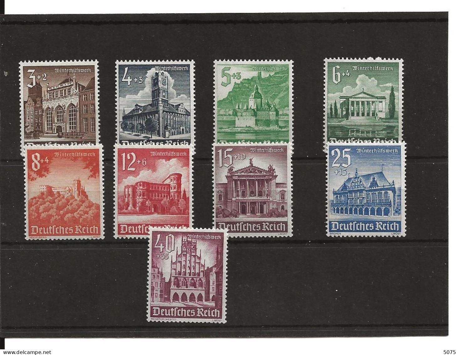 1940   Yv 675-683 *(*) Série  Neuve - Unused Stamps
