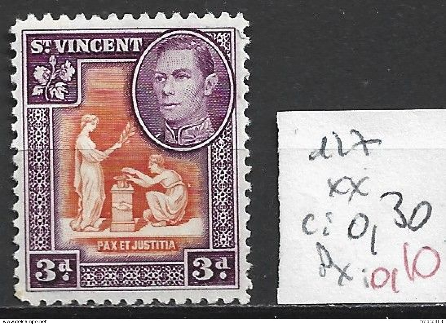 SAINT-VINCENT 127 ** Côte 0.30 € - St.Vincent (...-1979)