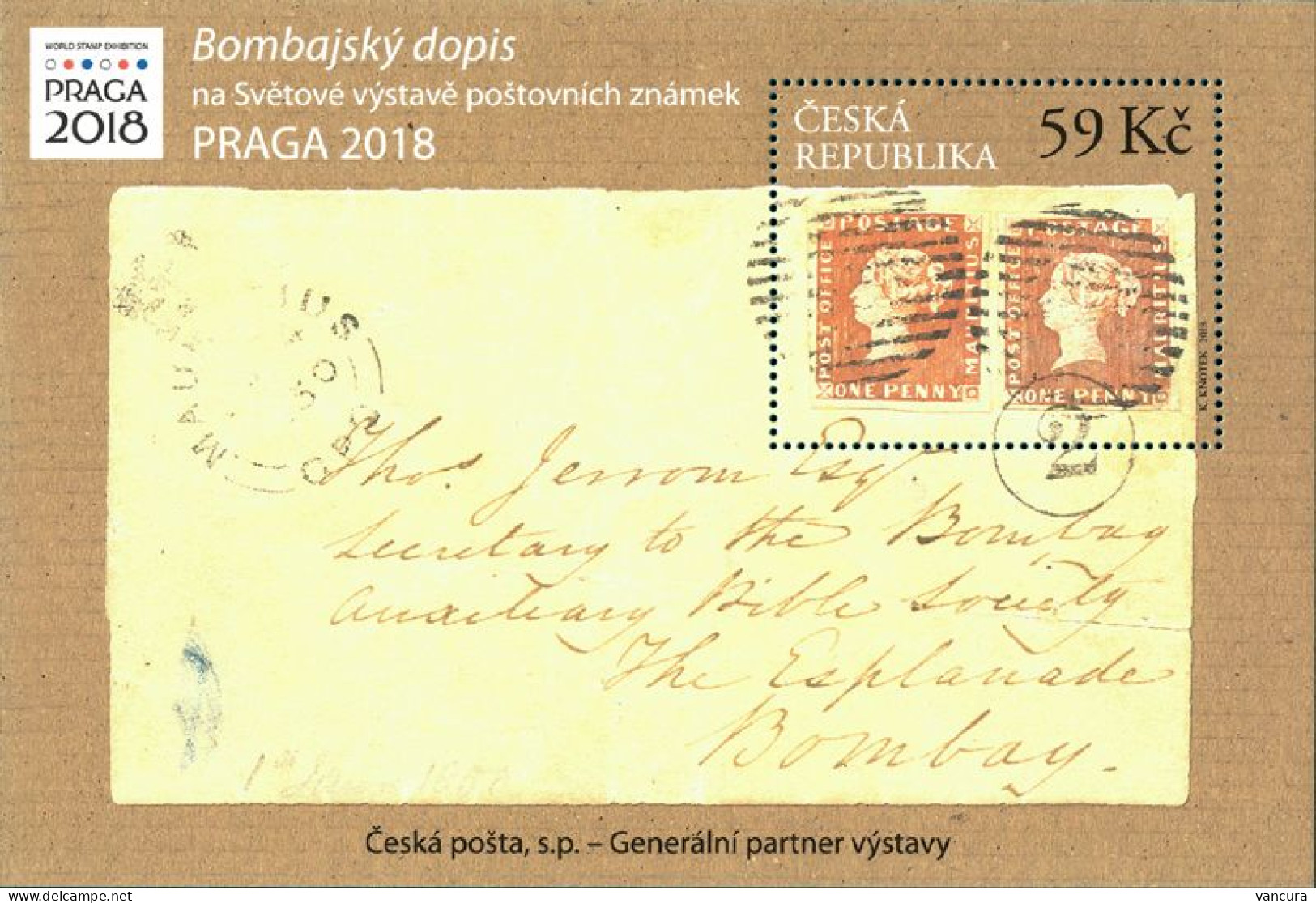 A 987 Czech Republic Bombay Letter 2018 Stamps On Stamps - Unused Stamps