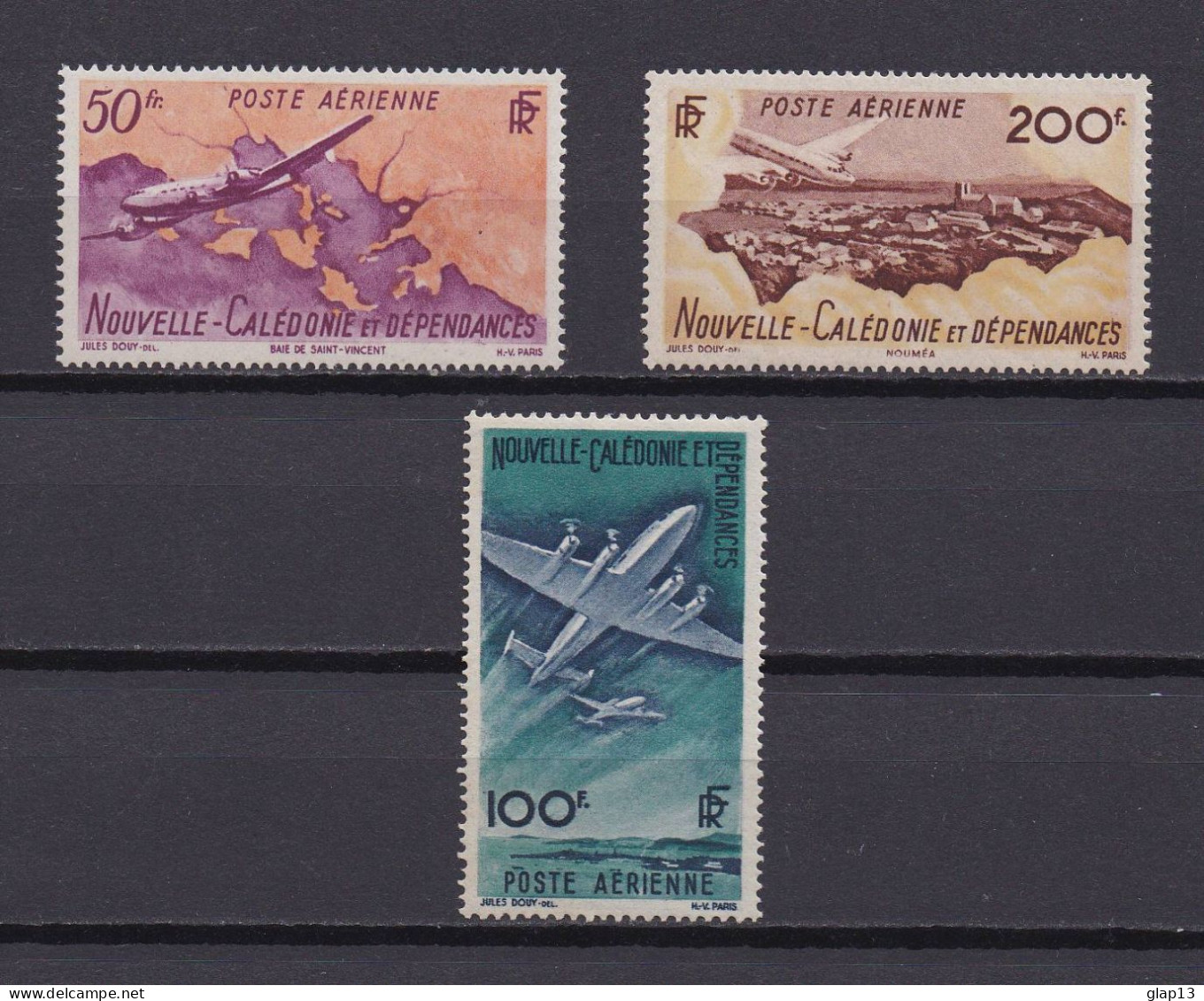 NOUVELLE-CALEDONIE 1948 PA N°61/63 NEUF AVEC CHARNIERE - Nuovi
