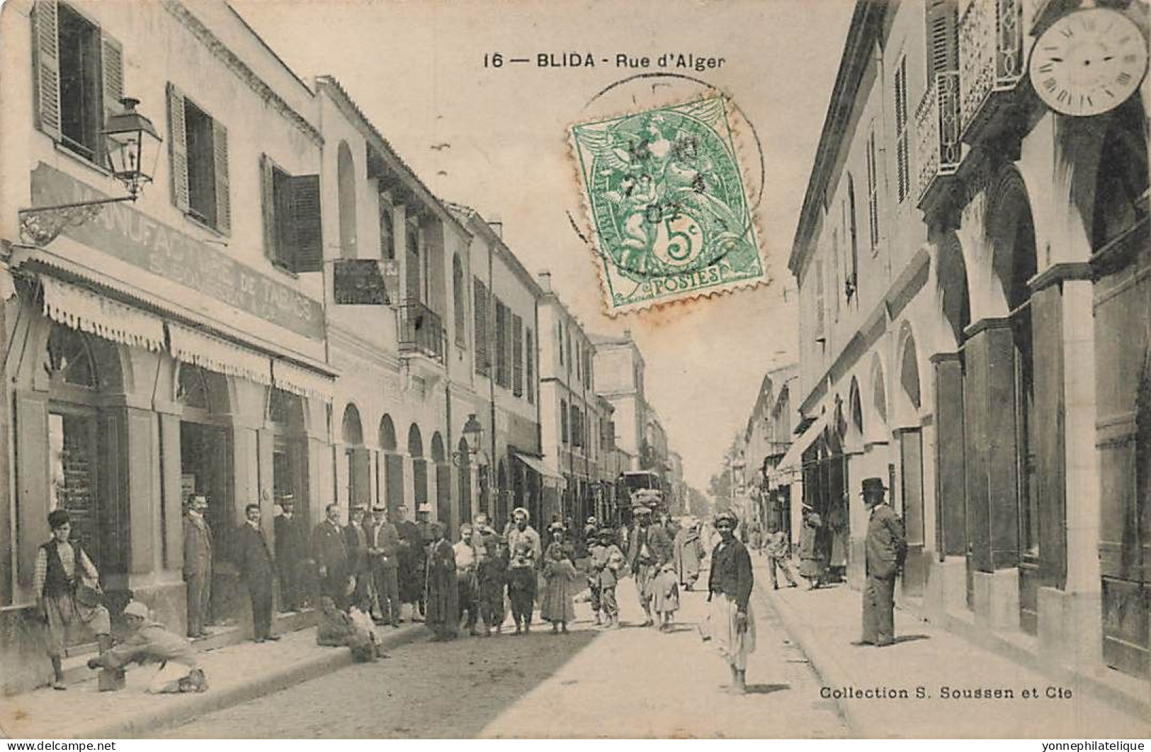 JUDAÏCA - JEWISH - ALGÉRIE - BLIDA - Rue D'ALGER - Magasin SOUSSEN - Jud-281 - Jodendom