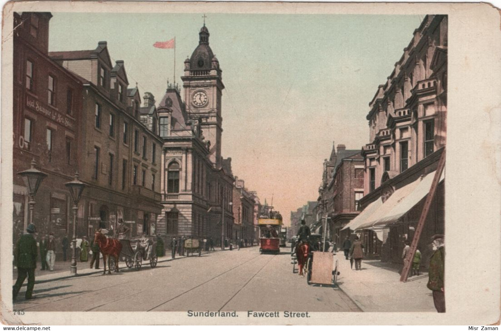 In 6 Languages Read Story: Sunderland. Fawcett Street. Colourful Coloured | Rue Fawcett. Colorée - Durham City