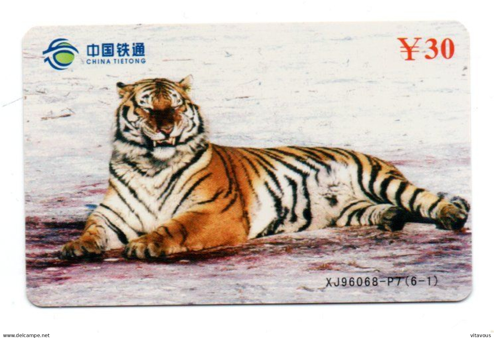 Tigre  Jungle Animal  Télécarte  Phonecard  Karte (K 349) - China
