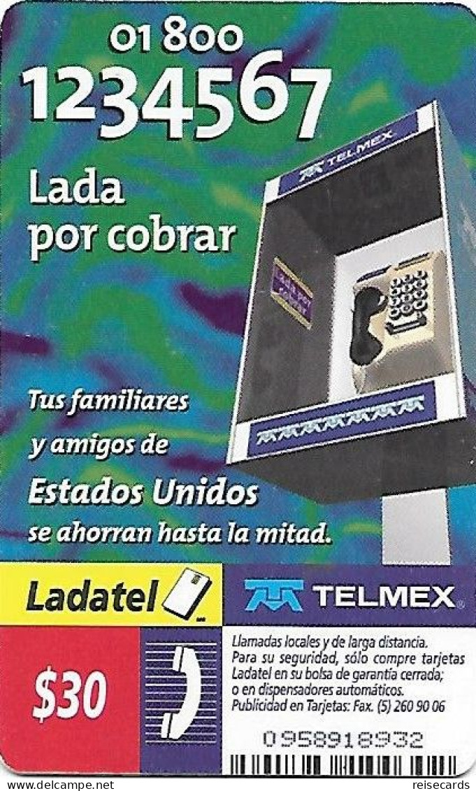 Mexico: Telmex/lLadatel - 2001 Lada Por Cobrar - Mexico