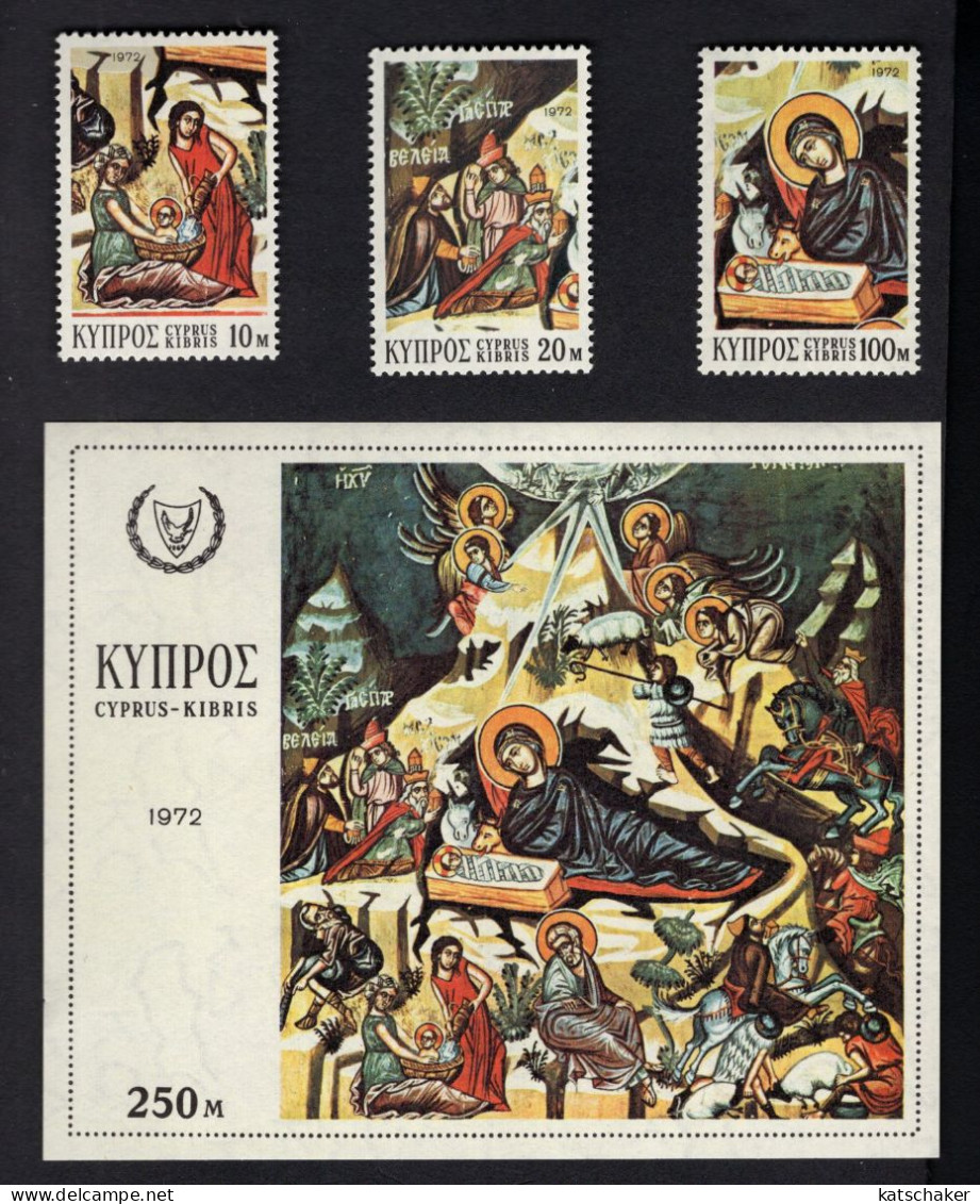 2024614124 1972 SCOTT 390 393  (XX) POSTFRIS MINT NEVER HINGED - CHRISTMAS - Unused Stamps