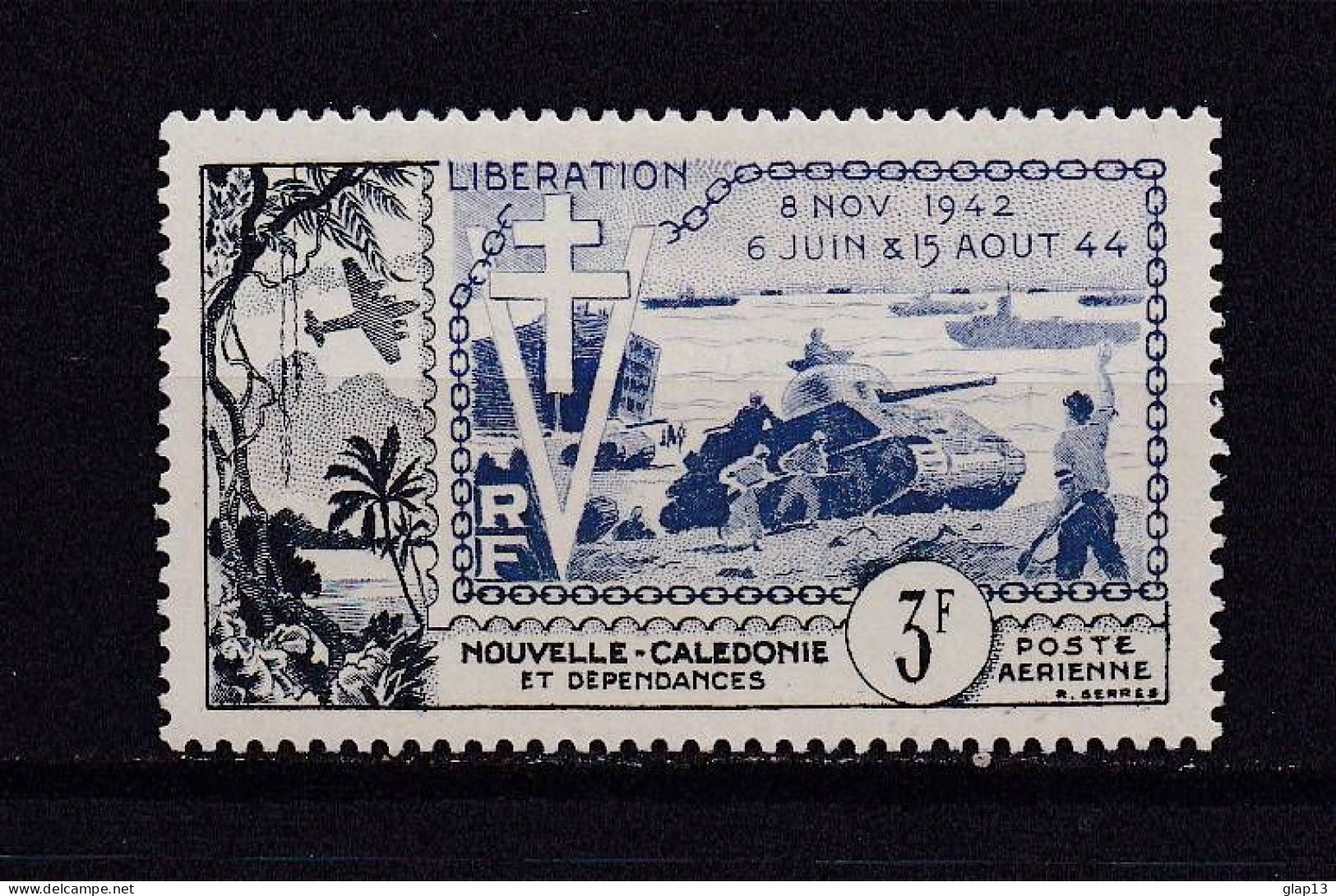 NOUVELLE-CALEDONIE 1954 PA N°65 NEUF AVEC CHARNIERE LIBERATION - Nuevos
