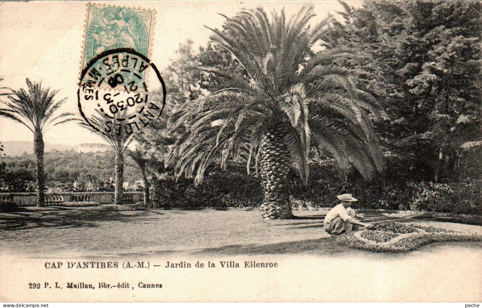 N°2116 W -cpa Cap D'Antibes -jardin De La Villa Etienne- - Cap D'Antibes - La Garoupe